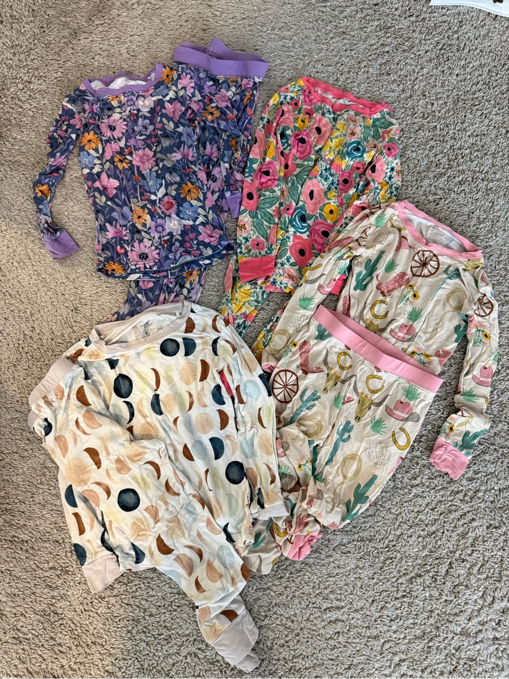 LITTLE SLEEPIES (4 set) long sleeve PJs. 3T and 4T